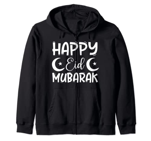 Happy Eid Mubarak Kareem, Happy Ramadan Mubarak Kareem Zip Hoodie